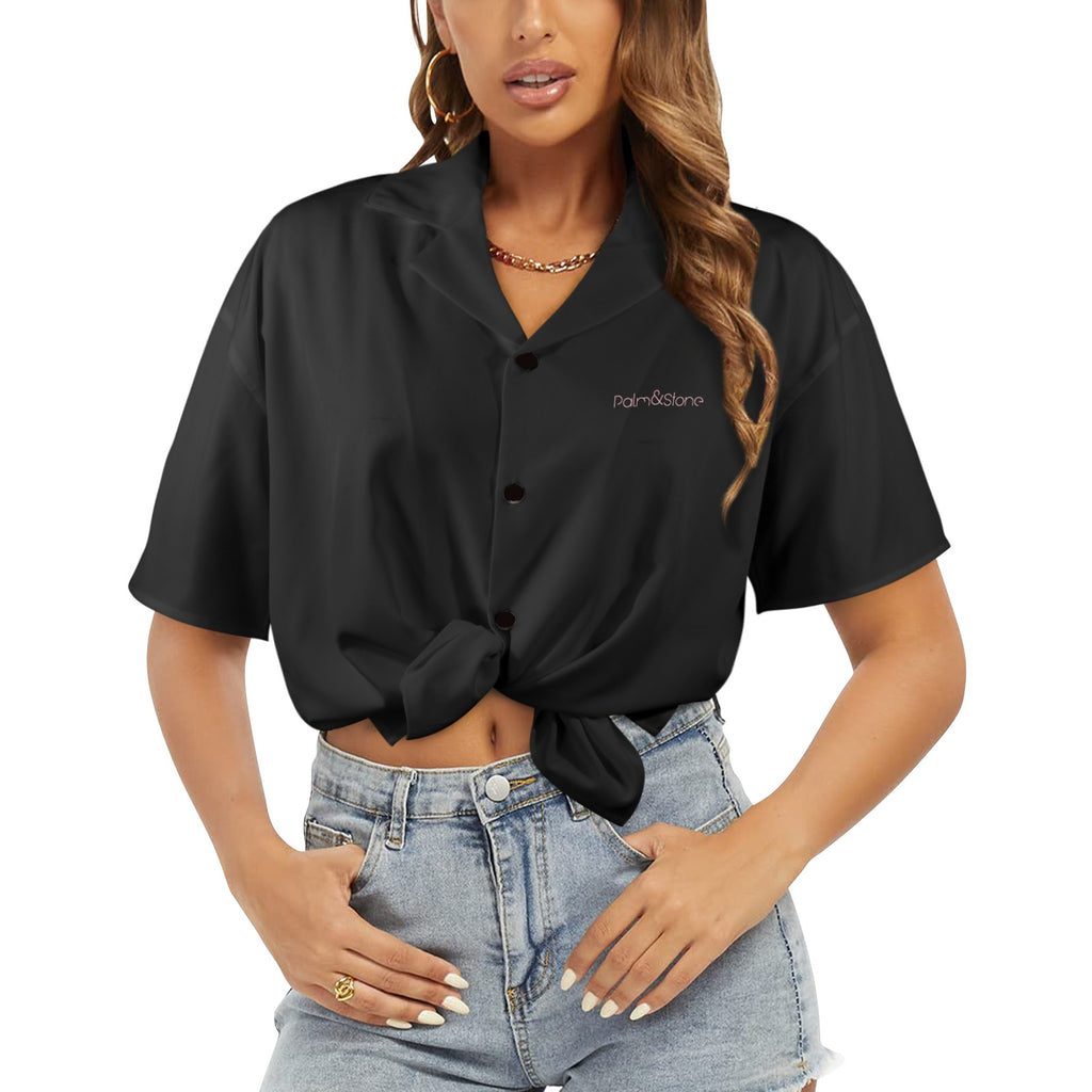 Women's Palm & Stone Print Shirt  (5 colors / S-5XL)