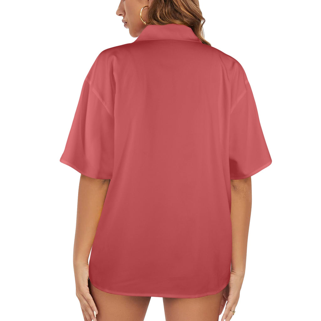 Women's Palm & Stone Print Shirt  (5 colors / S-5XL)