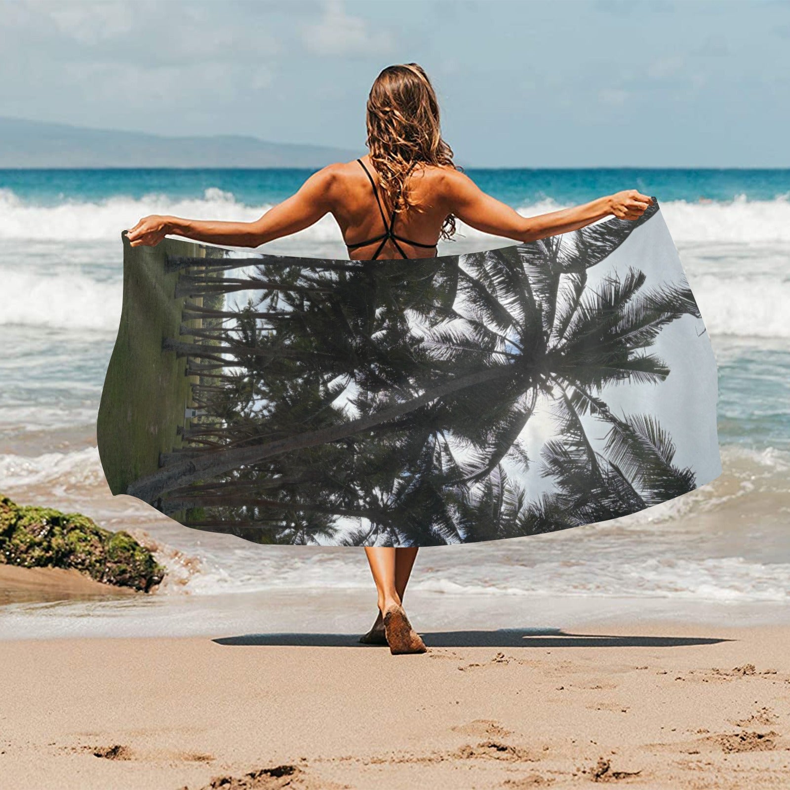 Guam Beach Scene Towel Suede  31.5"x 71"