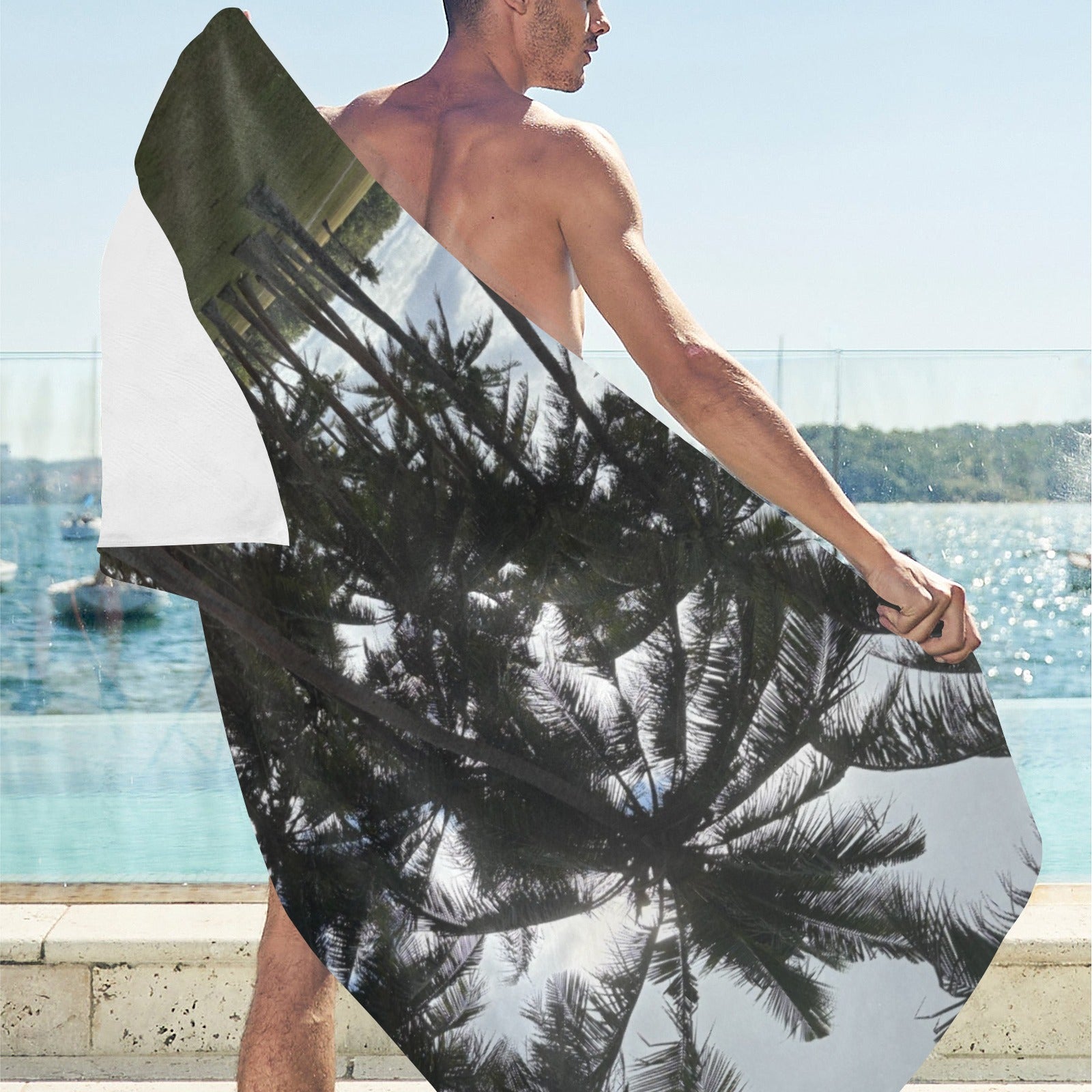 Guam Beach Scene Towel Suede  31.5"x 71"