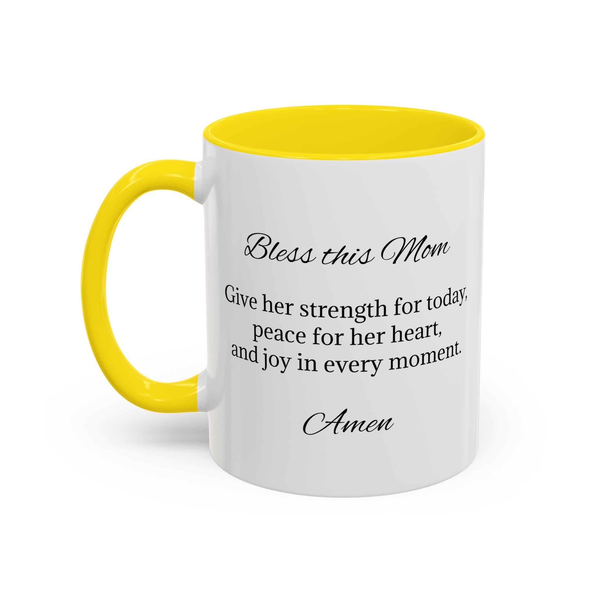 Personalized Inspirational Mom Accent Coffee Mug | Heartfelt Quote Gift (11/15 oz)