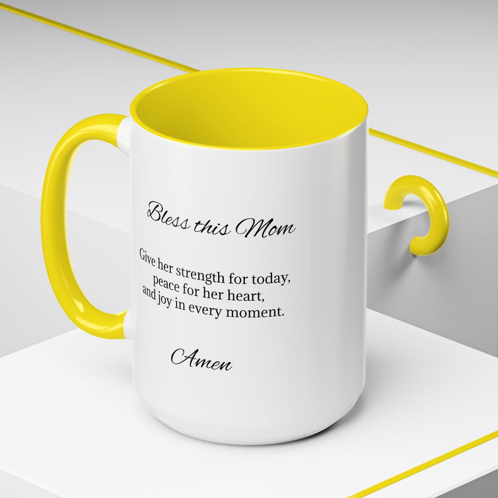 Personalized Inspirational Mom Accent Coffee Mug | Heartfelt Quote Gift (11/15 oz)