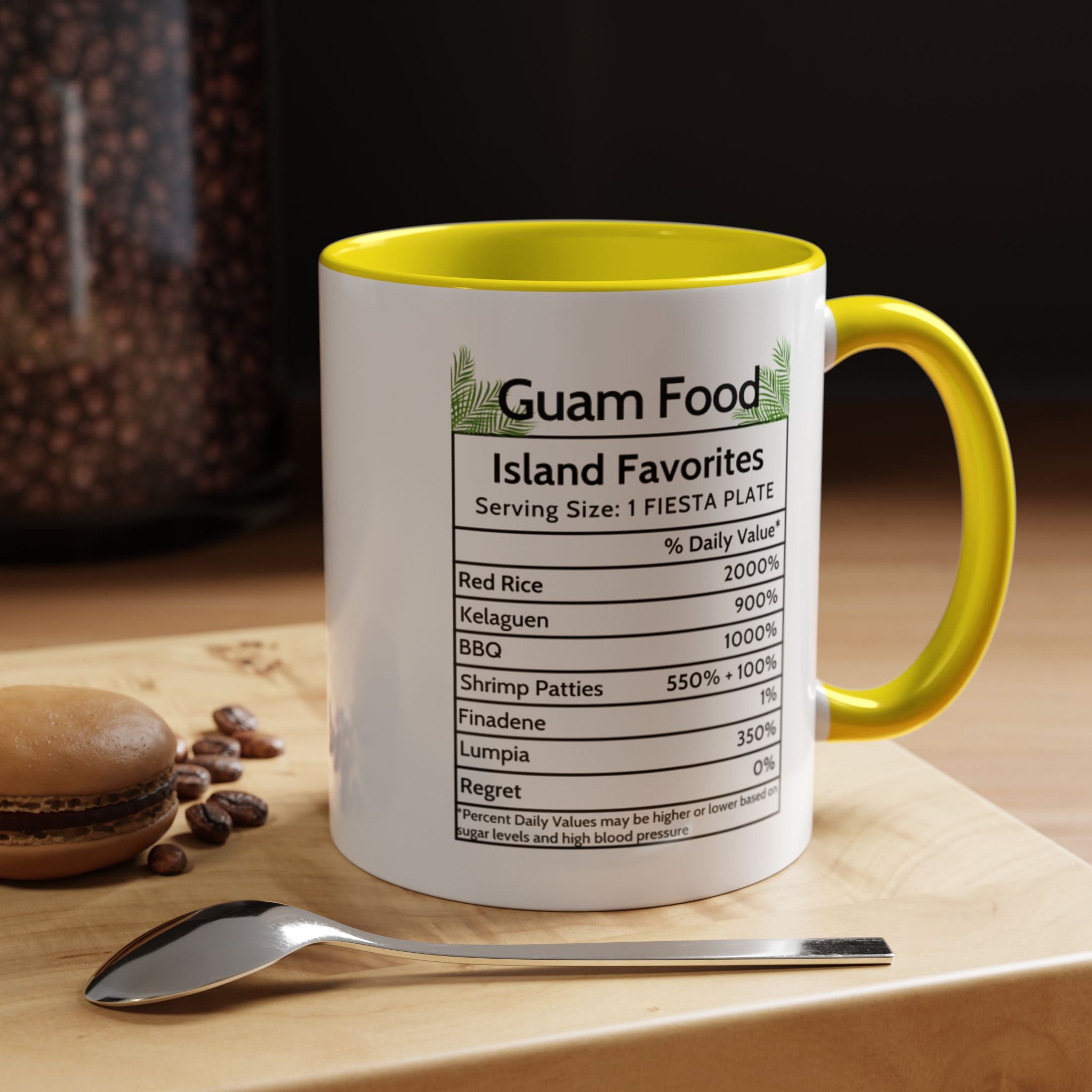 Personalized Name Guam Fiesta Menu Coffee Mug | Island Favorites Accent Mug (11/15oz)