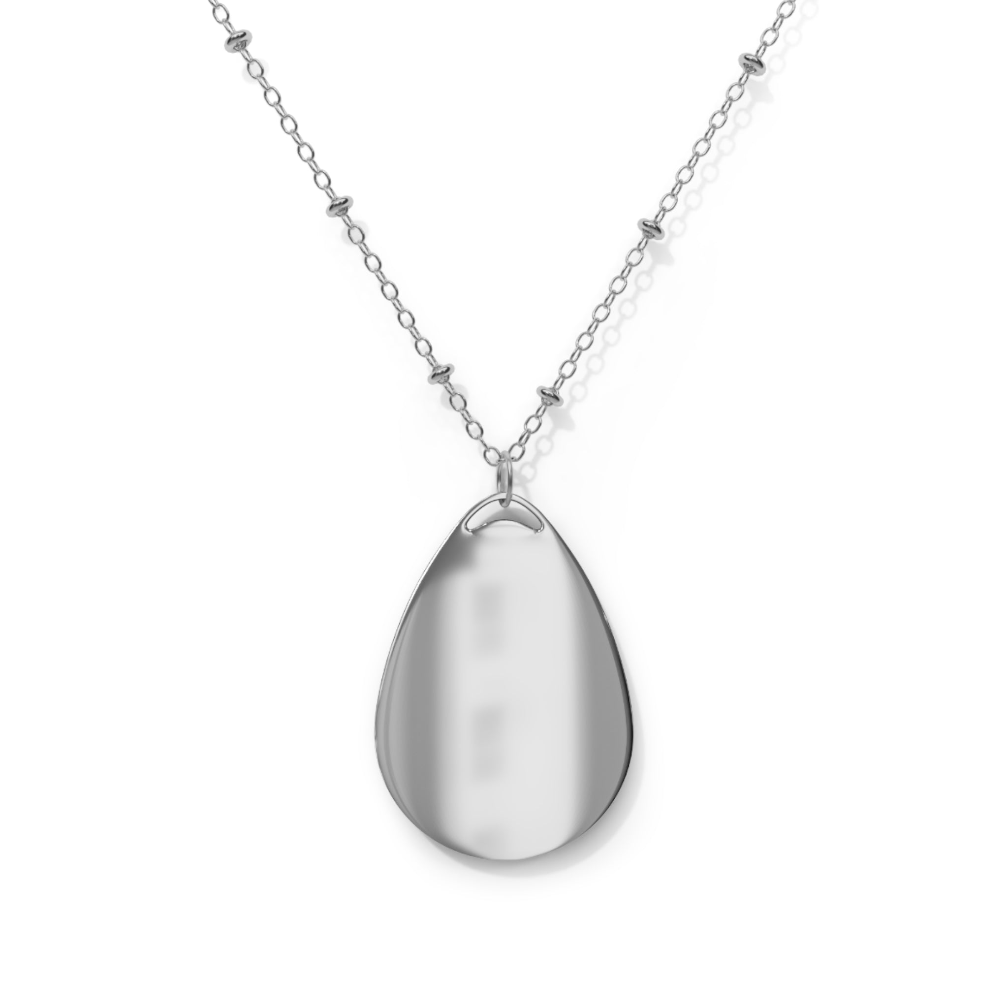 Personalized Island Oval Necklace