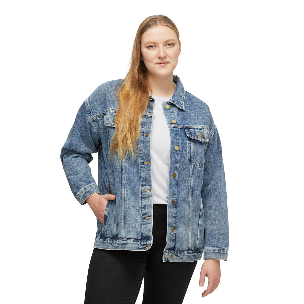 Personalized Denim Jacket Embroidered Women's Jean Jacket, Vintage Casual Layering