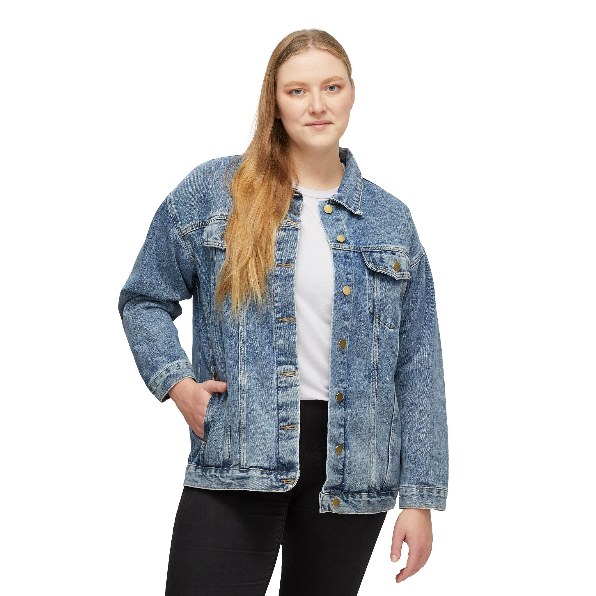 Personalized Denim Jacket Embroidered Women's Jean Jacket, Vintage Casual Layering