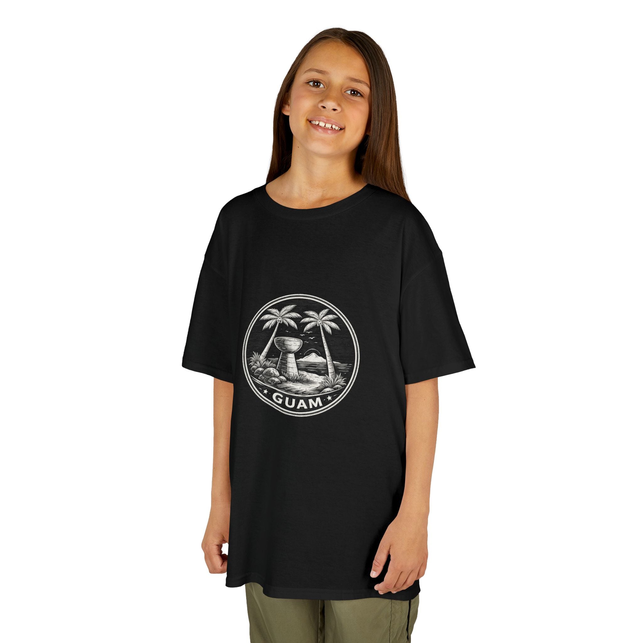 Kids Tee Guam Island Palm Logo