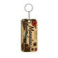 Personalized Island Village Vintage Surf Keychain | Double-Sided Custom Charm  (Add your own image/text or buy as is)