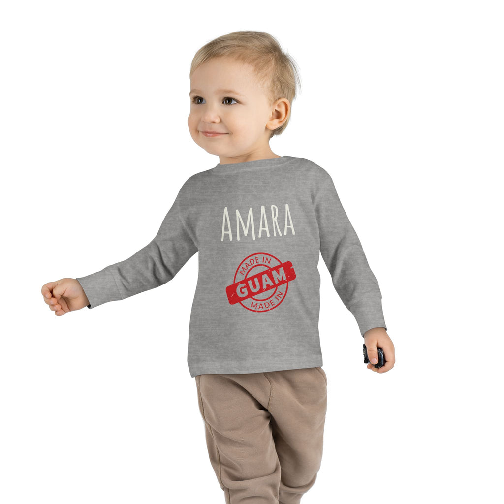 Personalize Made In Guam Kids Long Sleeve Shirt | Customize Name Long Sleeve