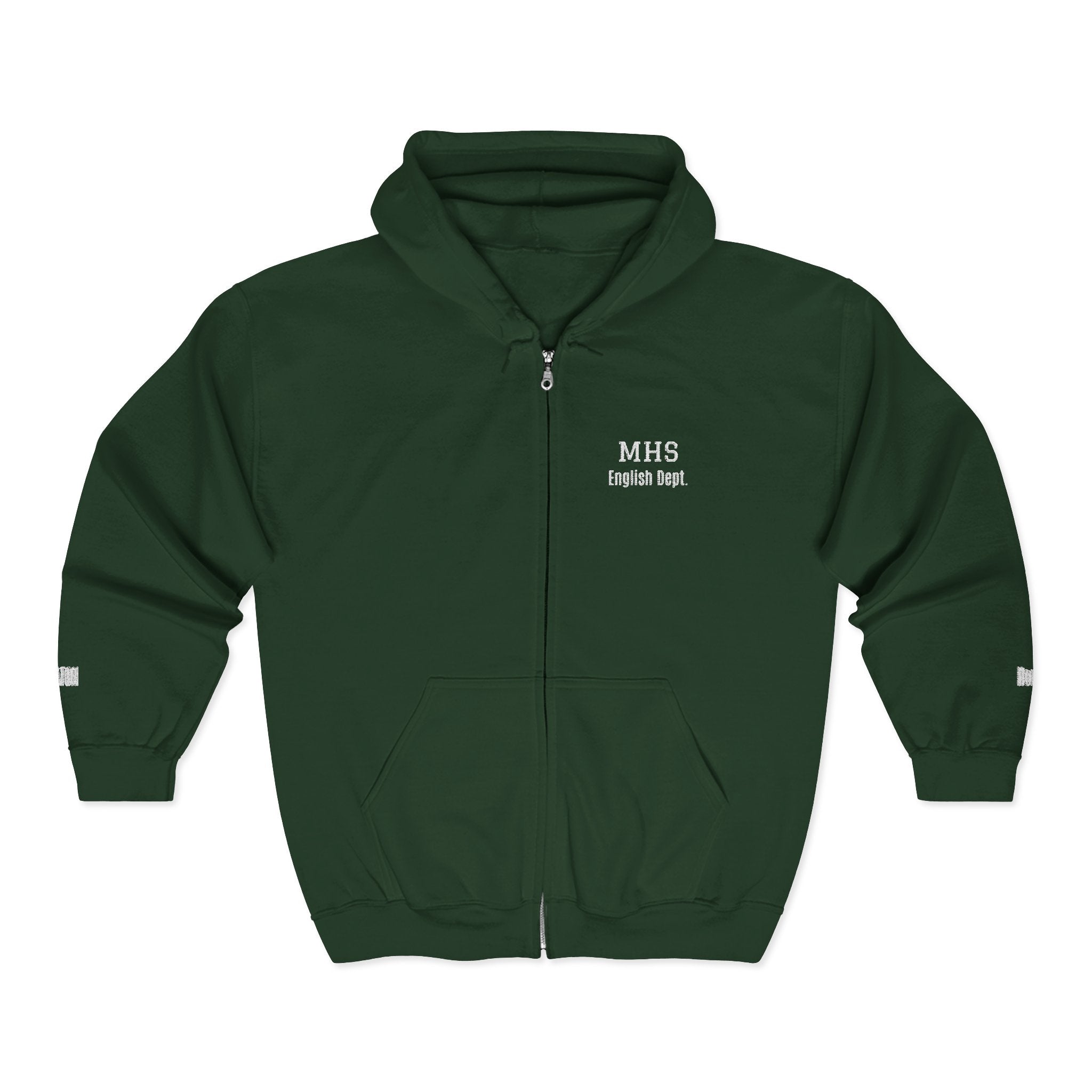 Personalized Unisex Heavy Blend™ Full Zip Hooded Sweatshirt (Add your school name, logo, subject, initials)