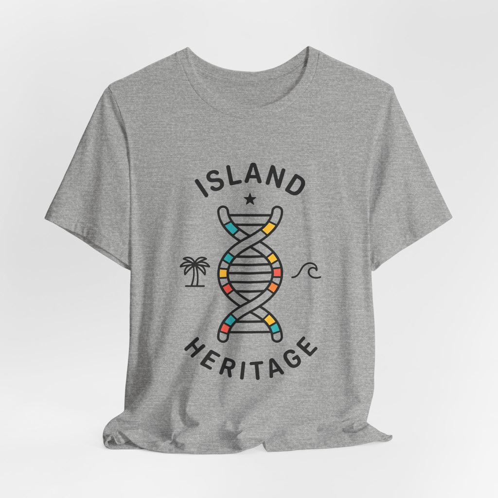Island Heritage T-Shirt | Caribbean Pride, Retro Passport Stamp