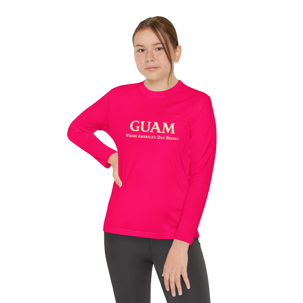 Guam 671 Long Sleeve Youth Tee "Where America's Day Begins"