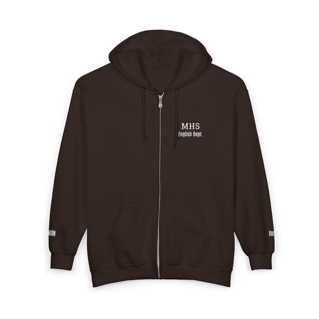 Personalized Unisex Heavy Blend™ Full Zip Hooded Sweatshirt (Add your school name, logo, subject, initials)