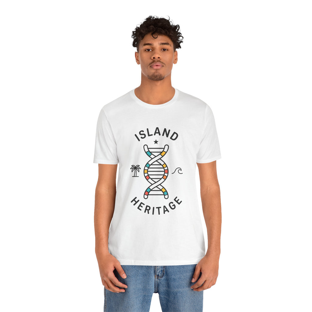 Island Heritage T-Shirt | Caribbean Pride, Retro Passport Stamp