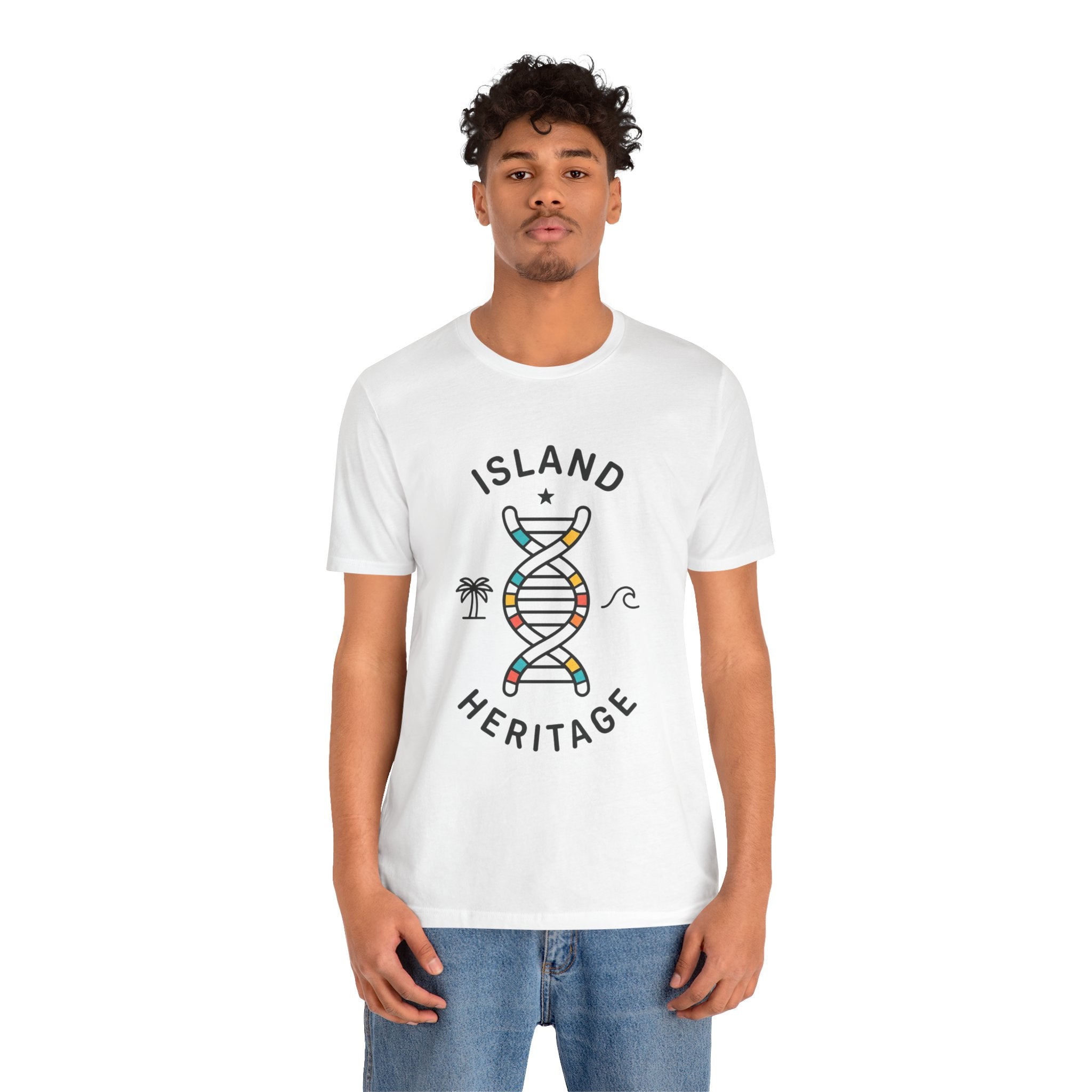 Island Heritage T-Shirt | Caribbean Pride, Retro Passport Stamp