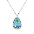 Personalized Island Oval Necklace
