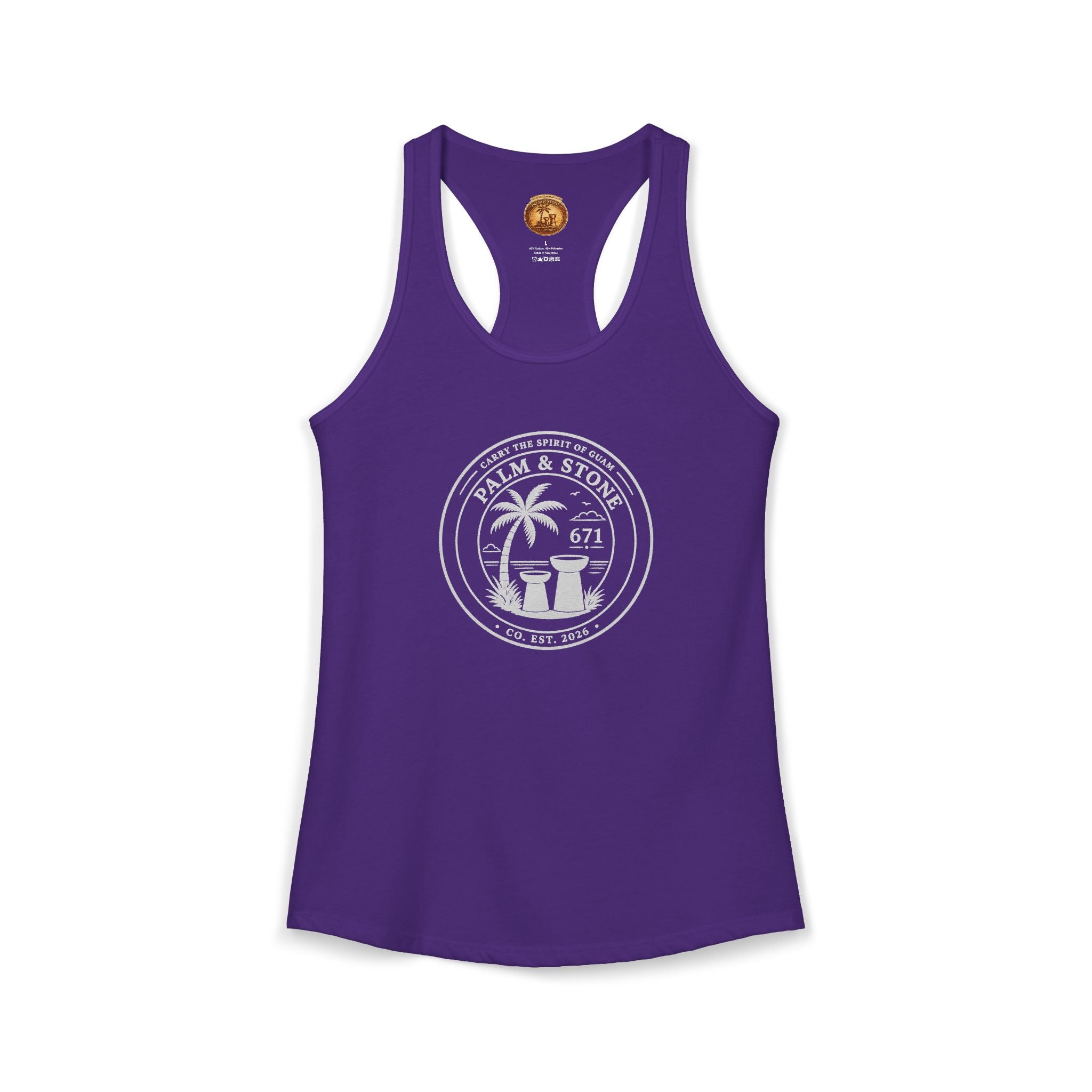 Women's Guam Island Palm | Ideal Racerback Tank