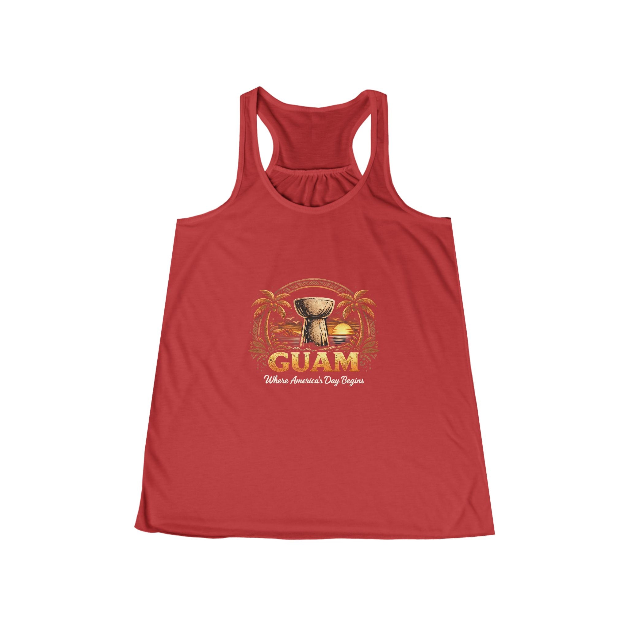 Where America's Day Begins Racerback Tee (Customized Image Available)