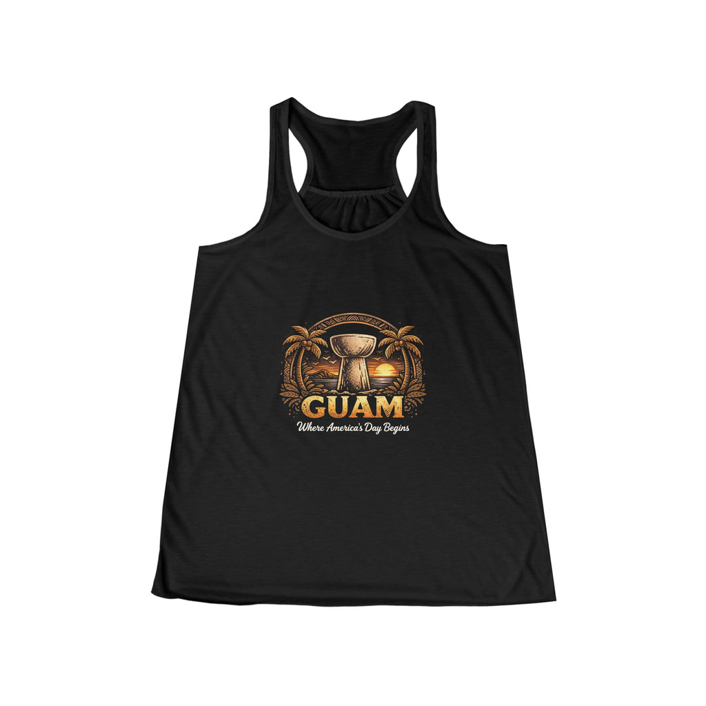 Where America's Day Begins Racerback Tee (Customized Image Available)