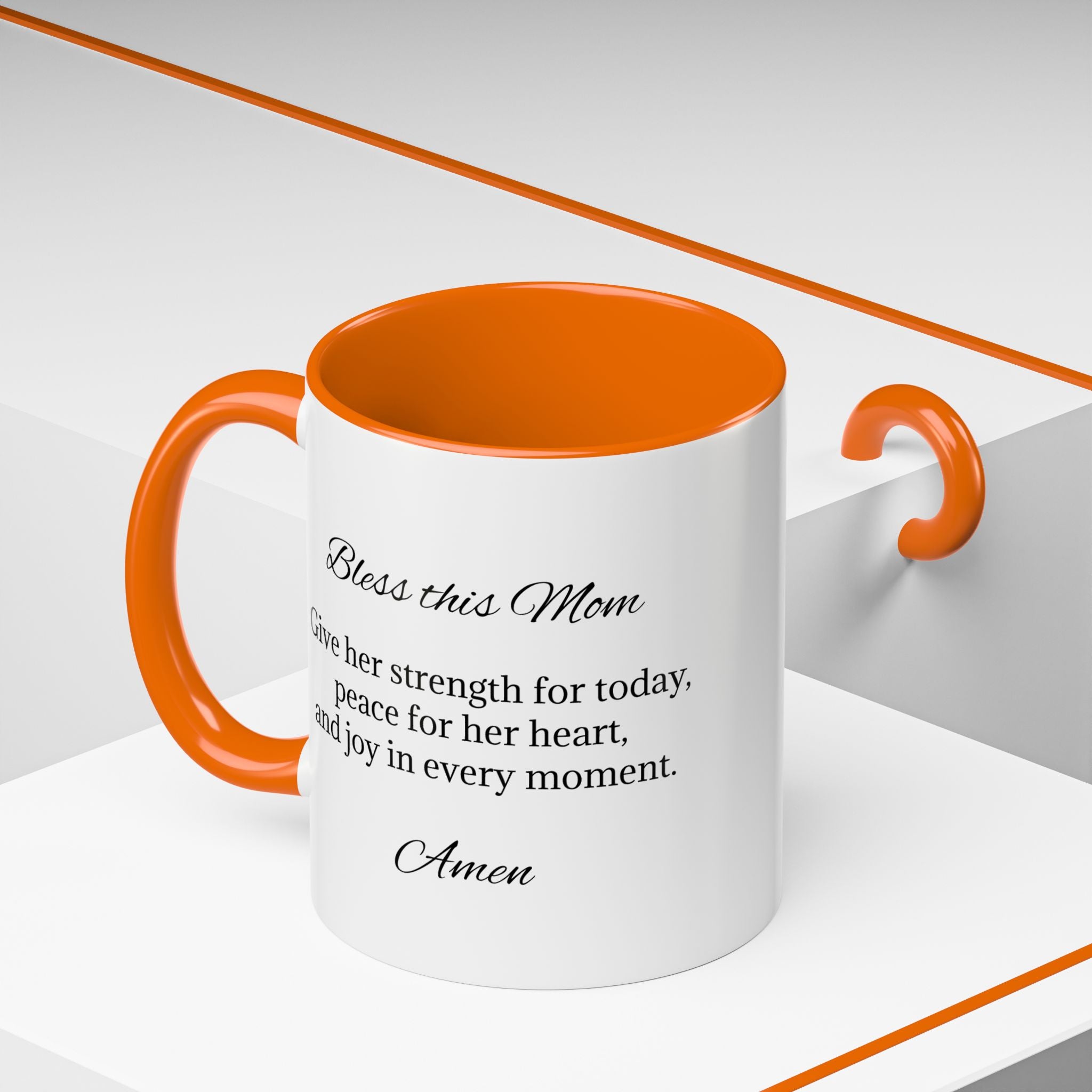 Personalized Inspirational Mom Accent Coffee Mug | Heartfelt Quote Gift (11/15 oz)
