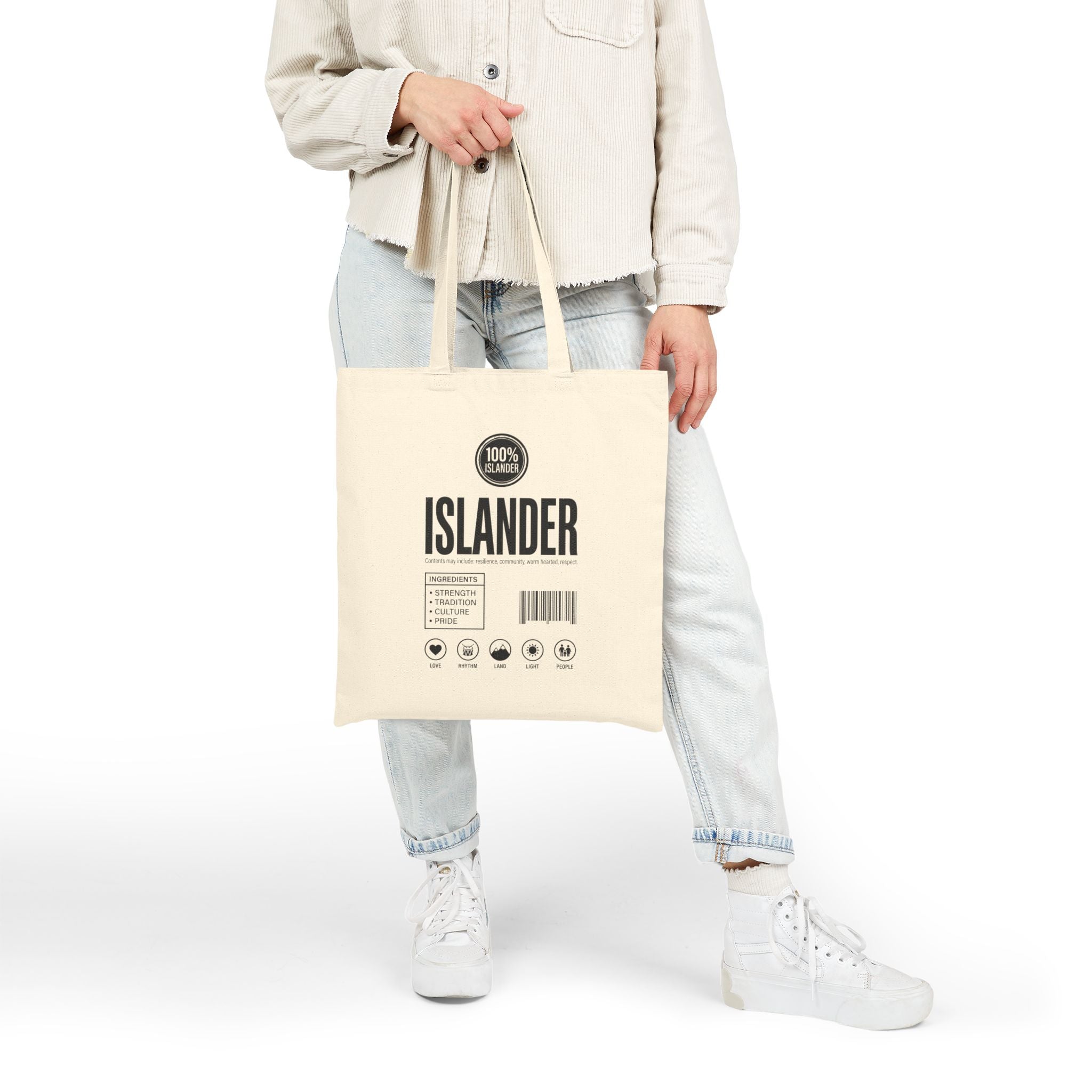 100% Islander Cotton Canvas Tote Bag