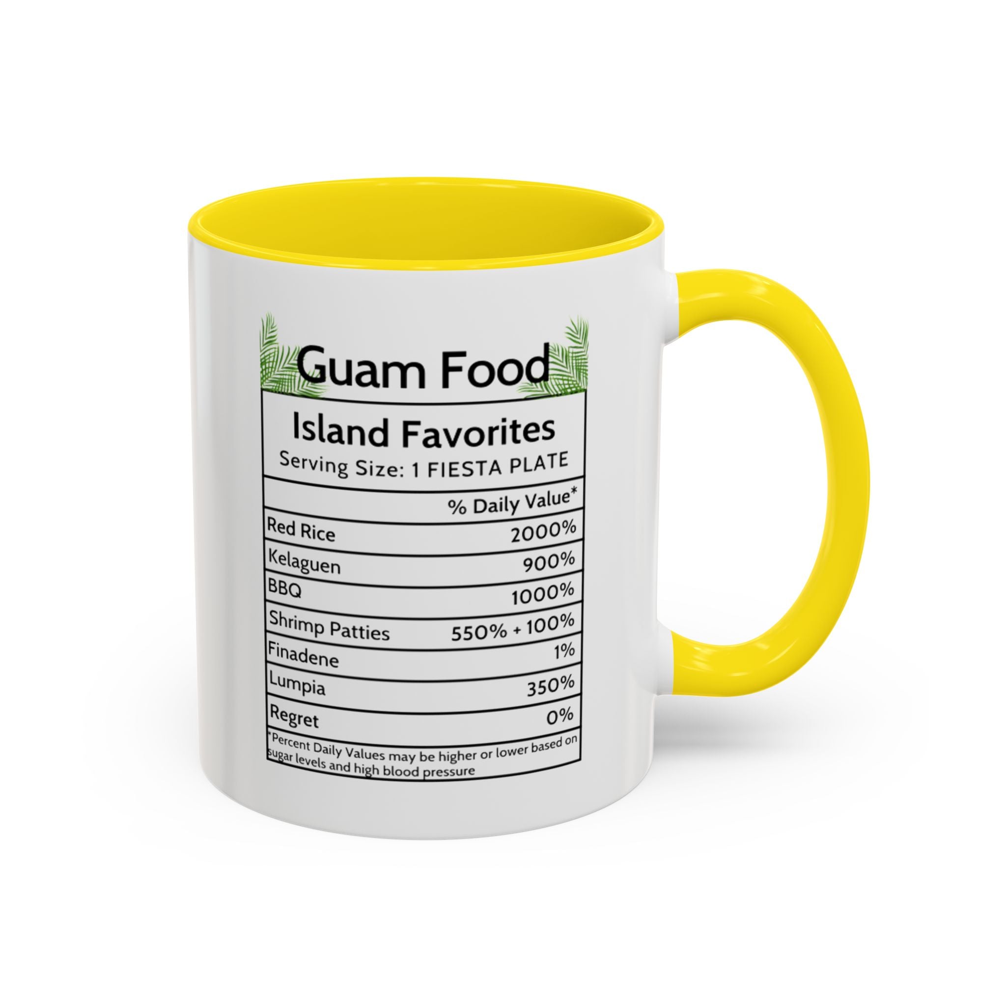 Personalized Name Guam Fiesta Menu Coffee Mug | Island Favorites Accent Mug (11/15oz)