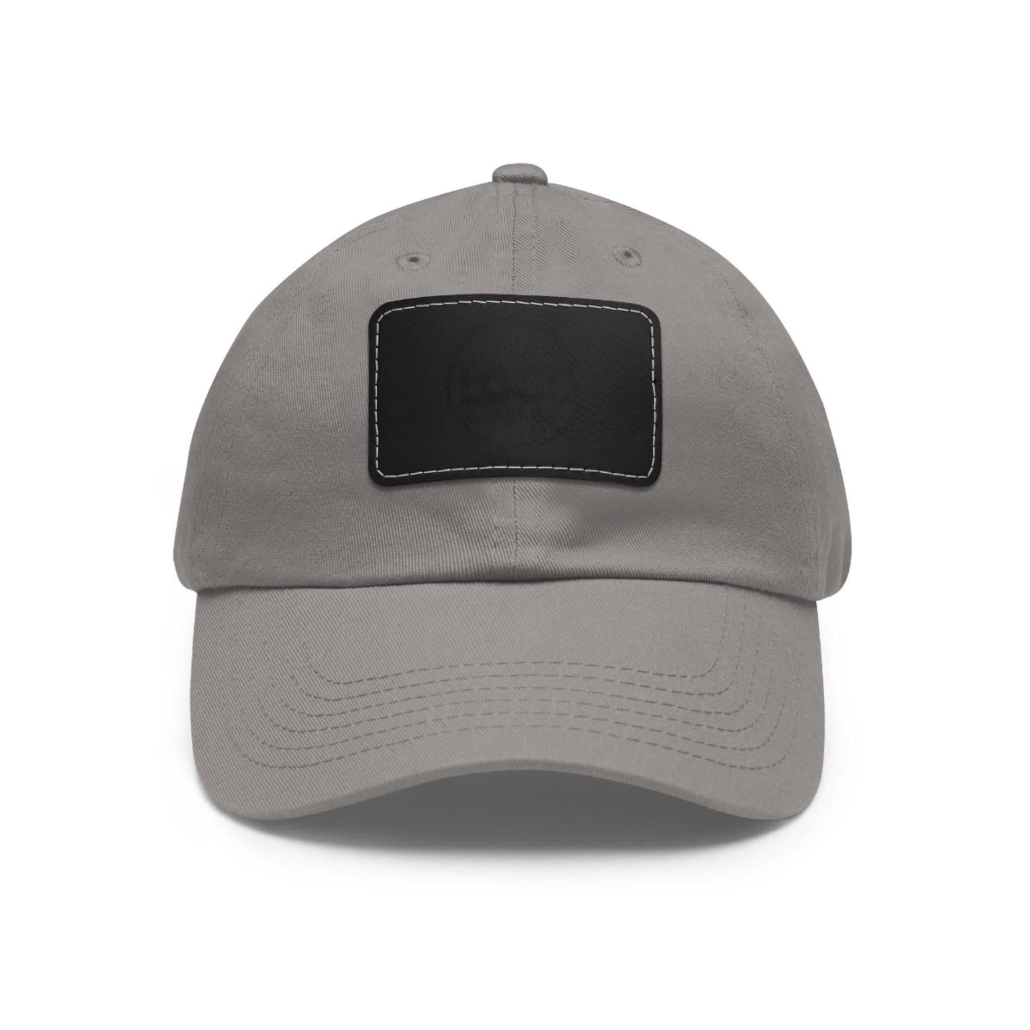 Leather Patch Dad Hat — Custom Logo Rectangular Patch Cap