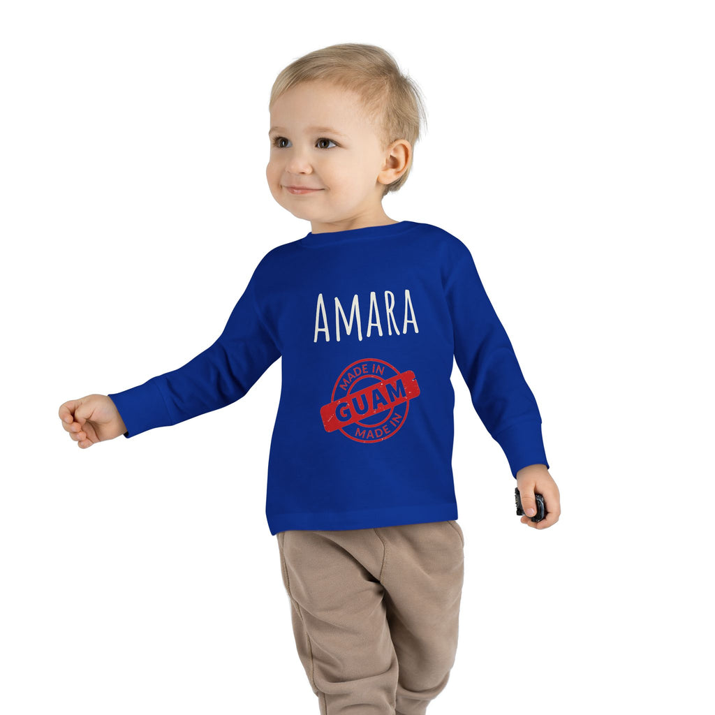 Personalize Made In Guam Kids Long Sleeve Shirt | Customize Name Long Sleeve
