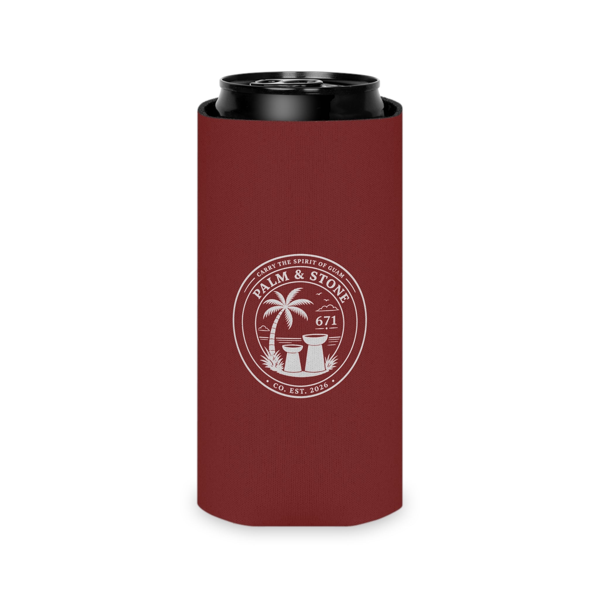 MAROON Guam Seal Tampa Can Cooler | Beer Koozie