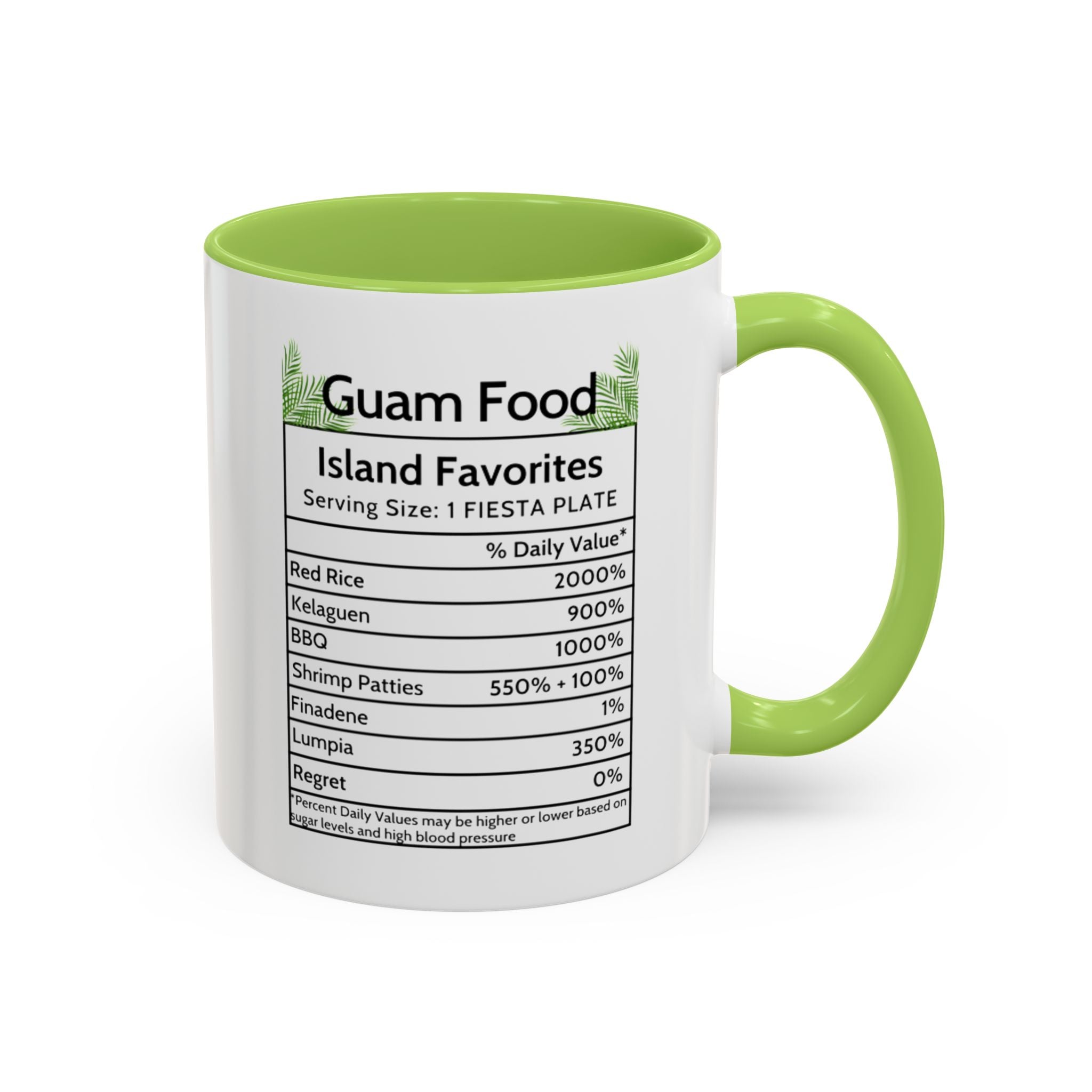 Personalized Name Guam Fiesta Menu Coffee Mug | Island Favorites Accent Mug (11/15oz)