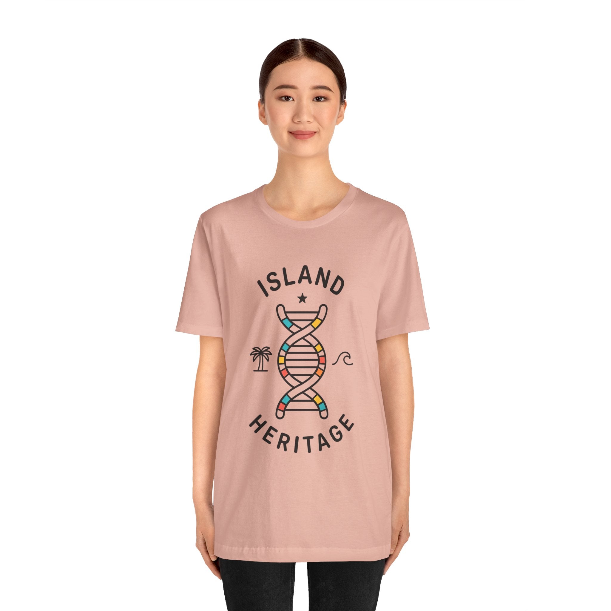 Island Heritage T-Shirt | Caribbean Pride, Retro Passport Stamp