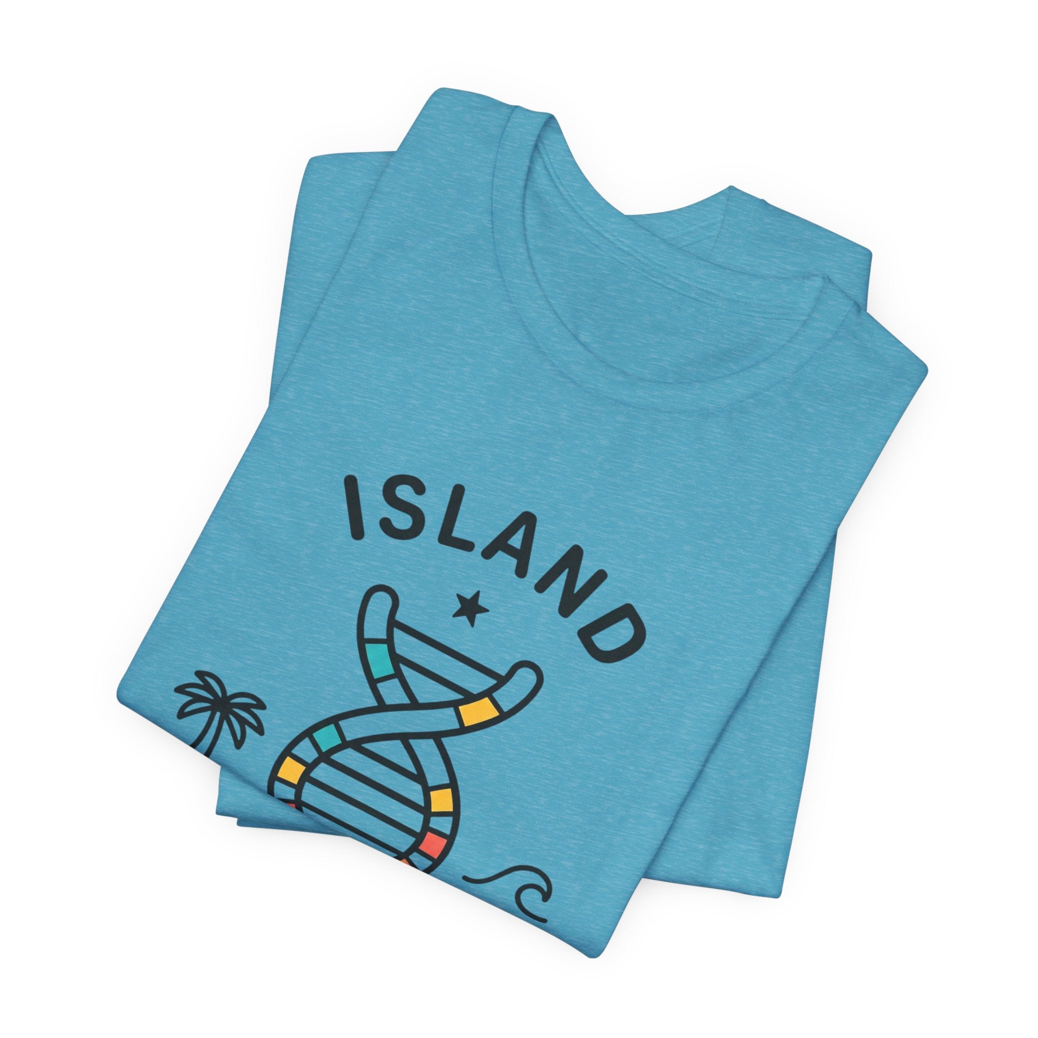Island Heritage T-Shirt | Caribbean Pride, Retro Passport Stamp
