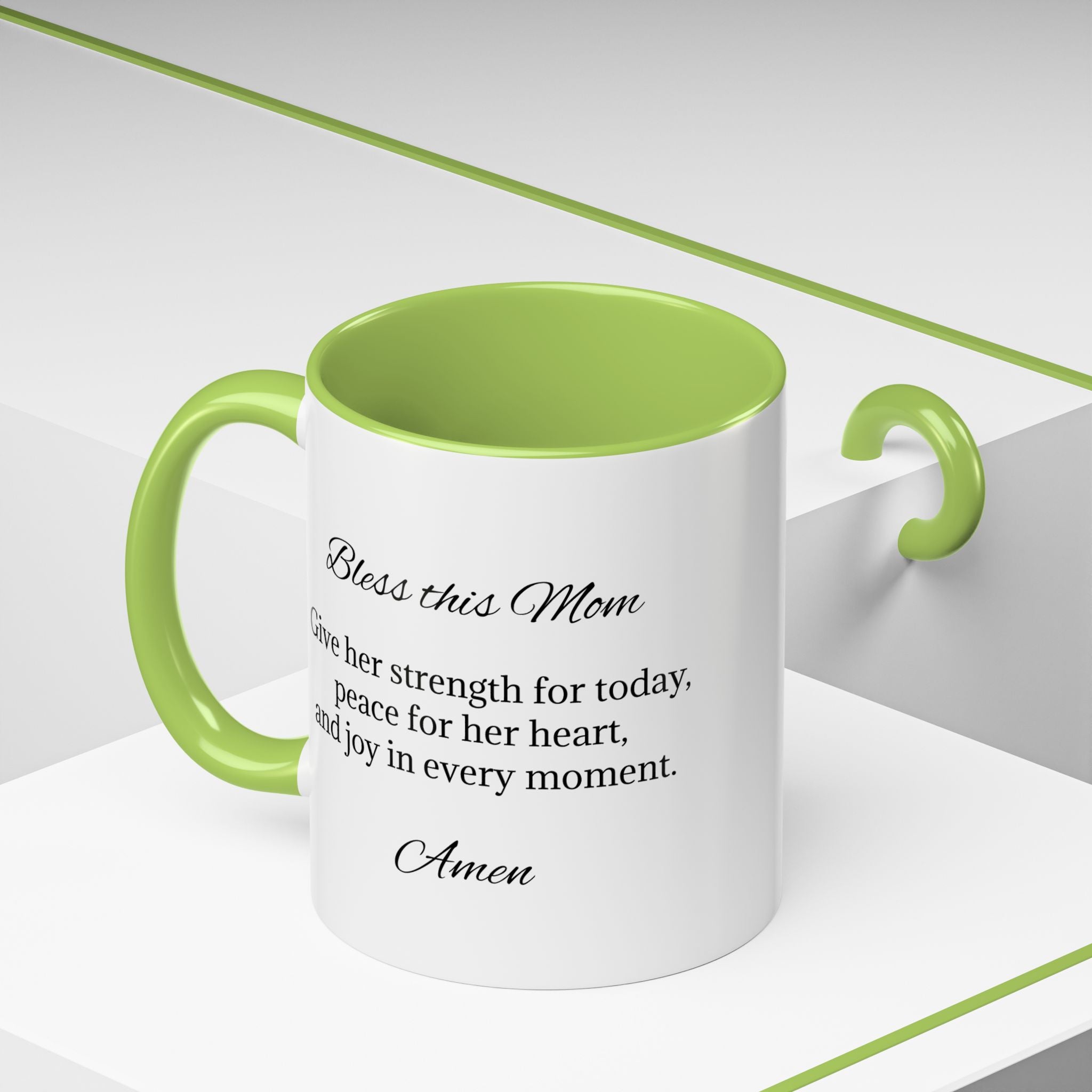 Personalized Inspirational Mom Accent Coffee Mug | Heartfelt Quote Gift (11/15 oz)