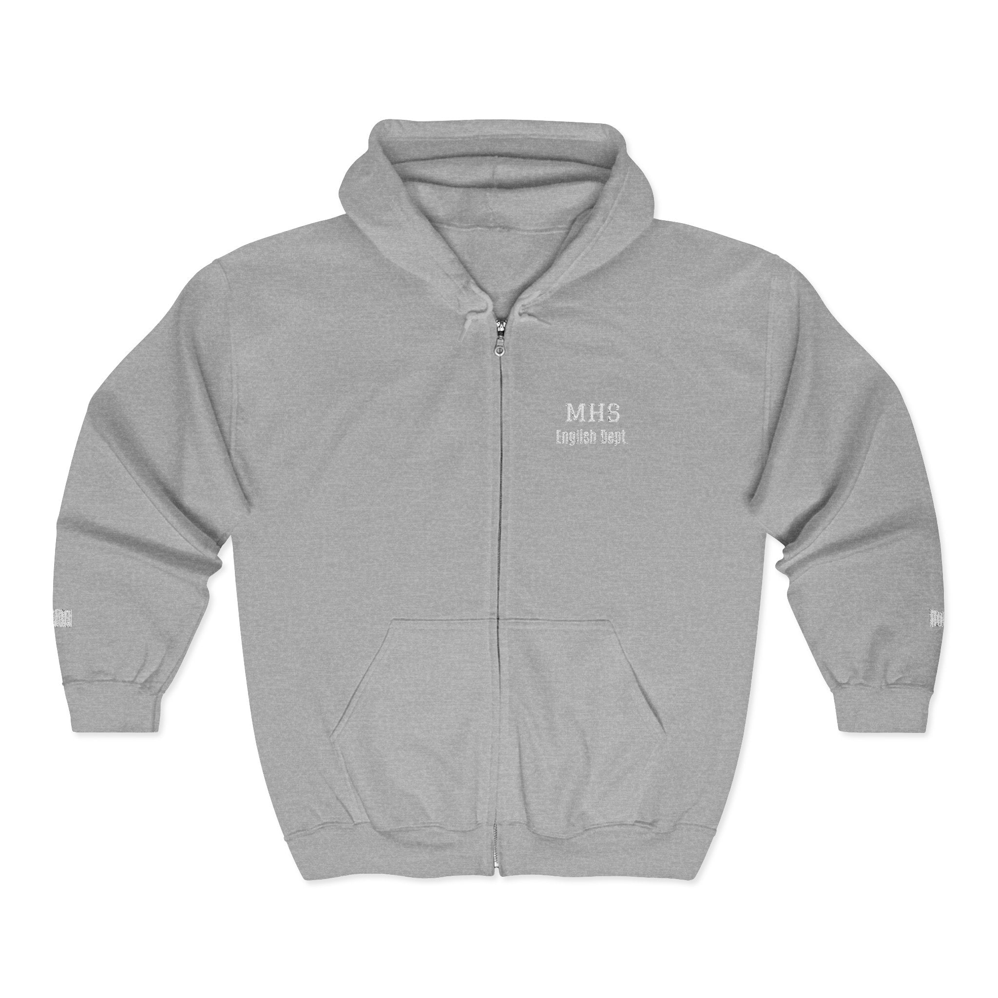 Personalized Unisex Heavy Blend™ Full Zip Hooded Sweatshirt (Add your school name, logo, subject, initials)