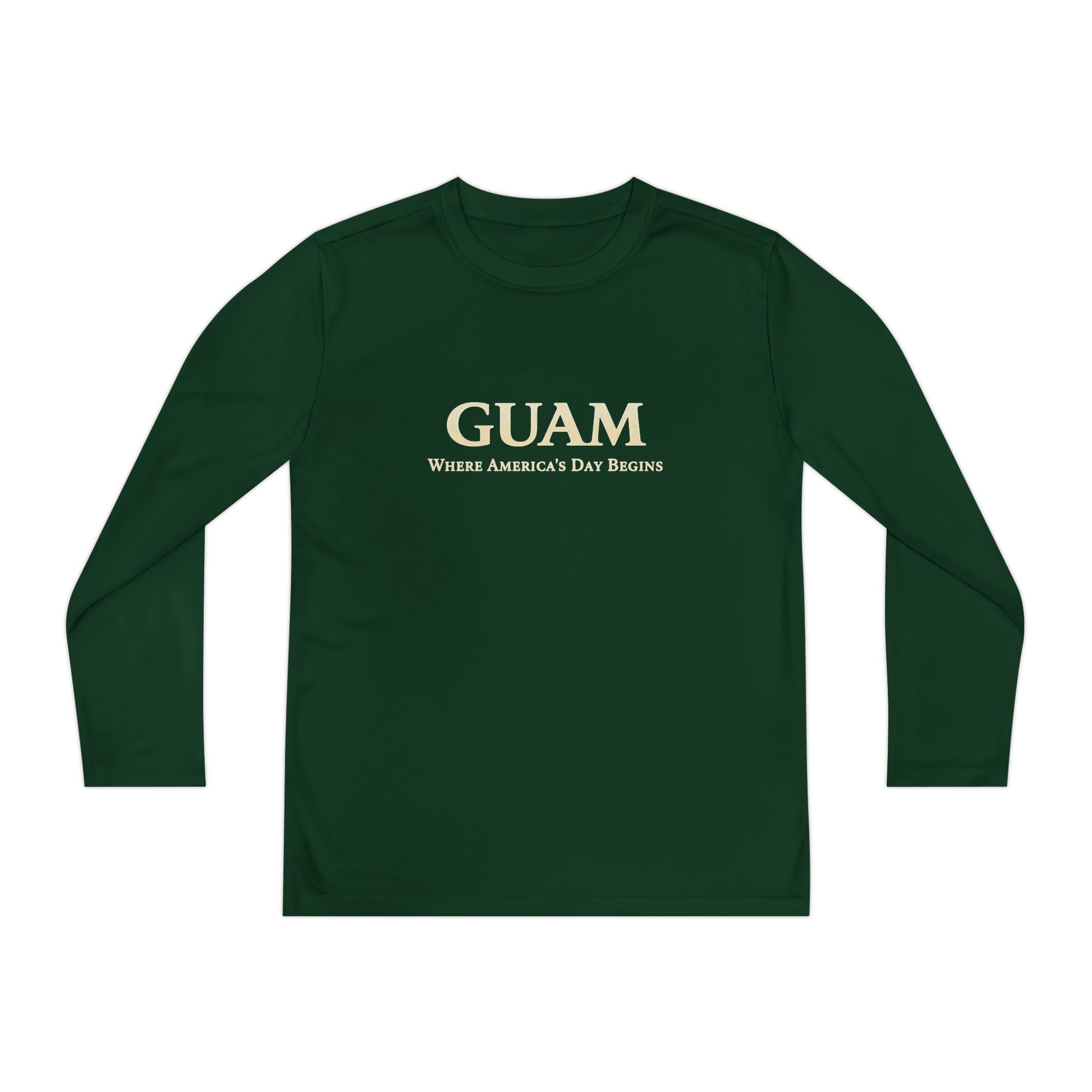 Guam 671 Long Sleeve Youth Tee "Where America's Day Begins"
