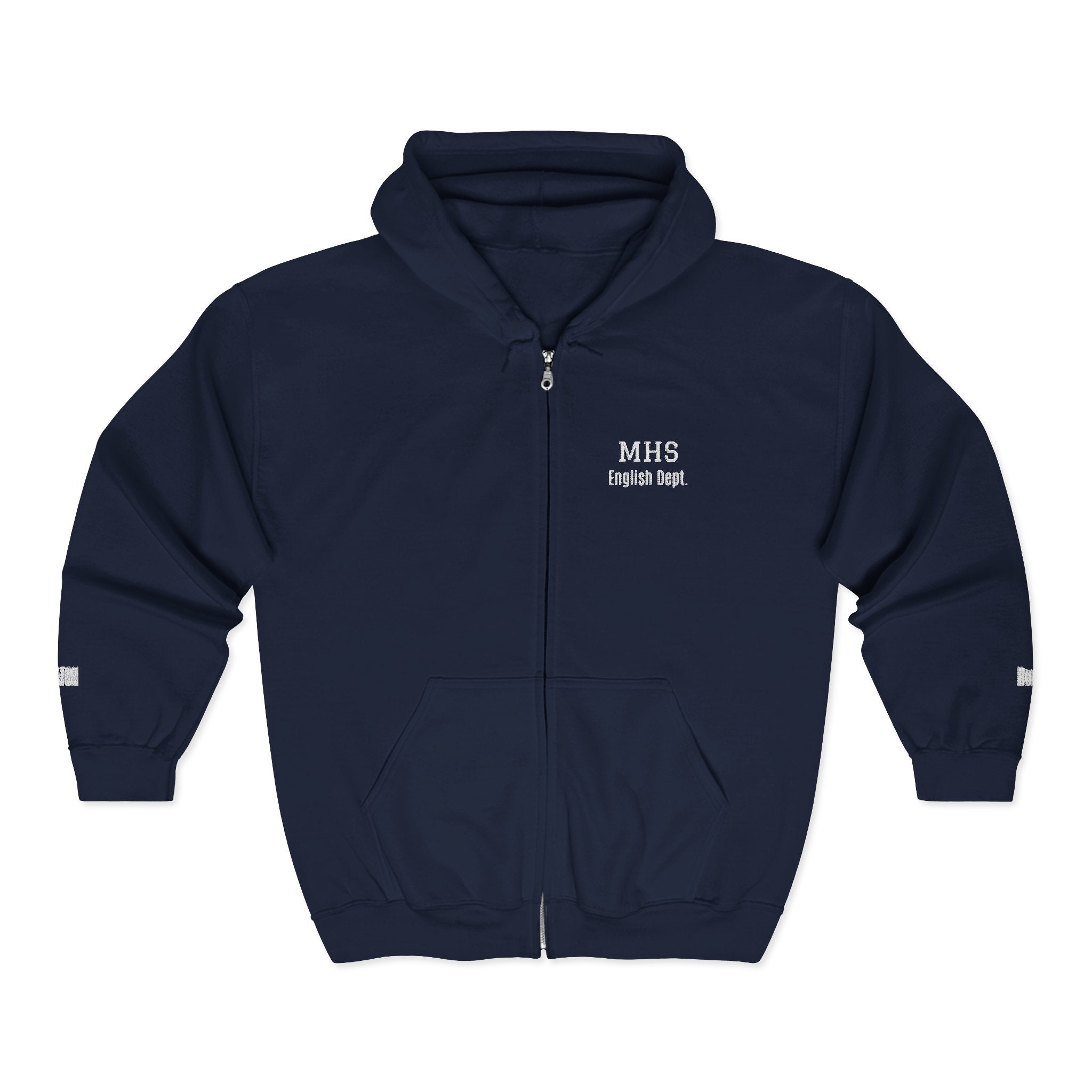 Personalized Unisex Heavy Blend™ Full Zip Hooded Sweatshirt (Add your school name, logo, subject, initials)