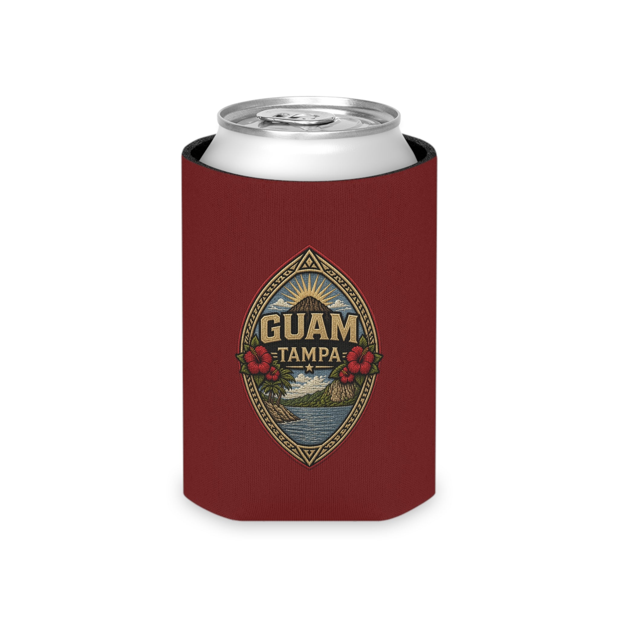 MAROON Guam Seal Tampa Can Cooler | Beer Koozie