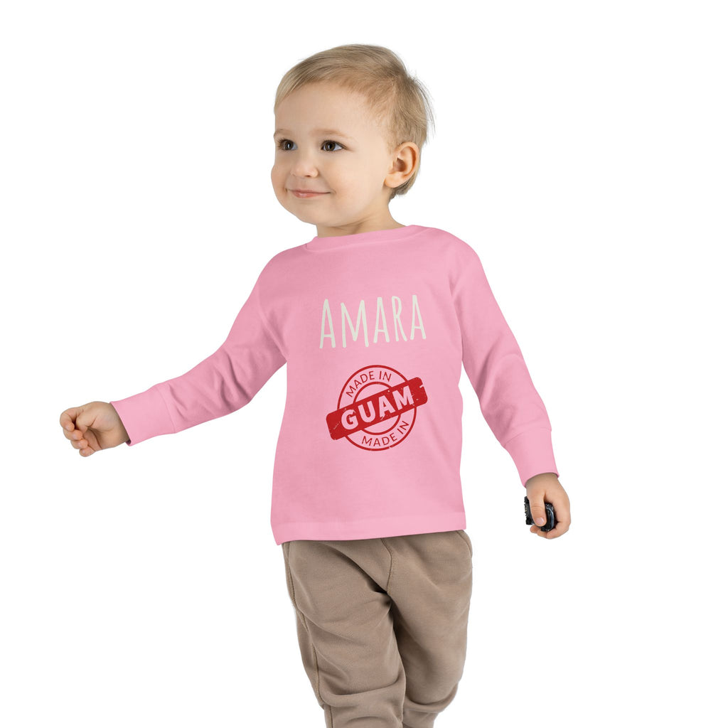 Personalize Made In Guam Kids Long Sleeve Shirt | Customize Name Long Sleeve