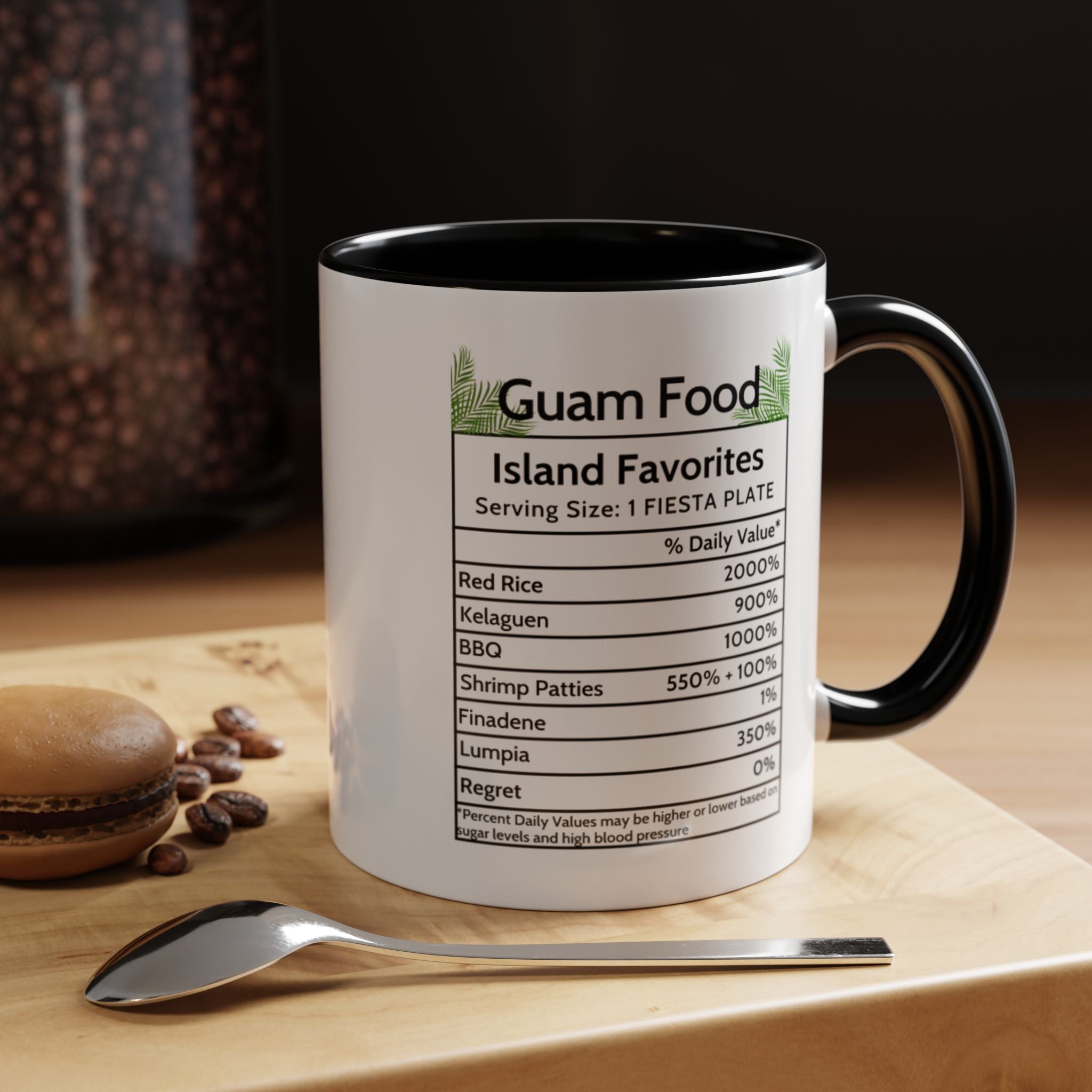 Personalized Name Guam Fiesta Menu Coffee Mug | Island Favorites Accent Mug (11/15oz)