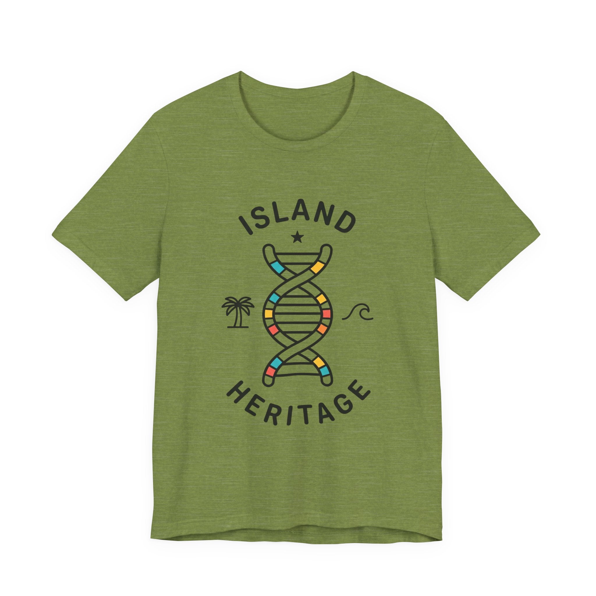 Island Heritage T-Shirt | Caribbean Pride, Retro Passport Stamp