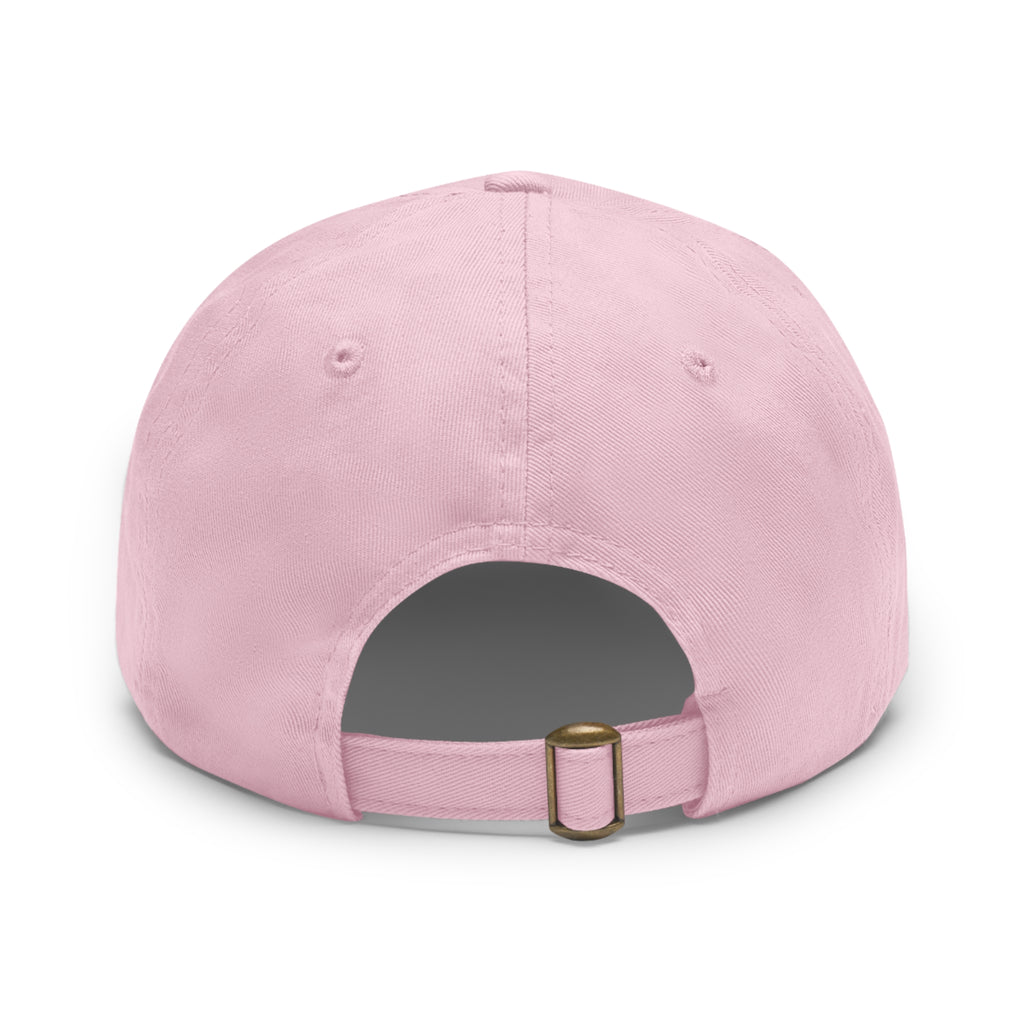 Leather Patch Dad Hat — Custom Logo Rectangular Patch Cap