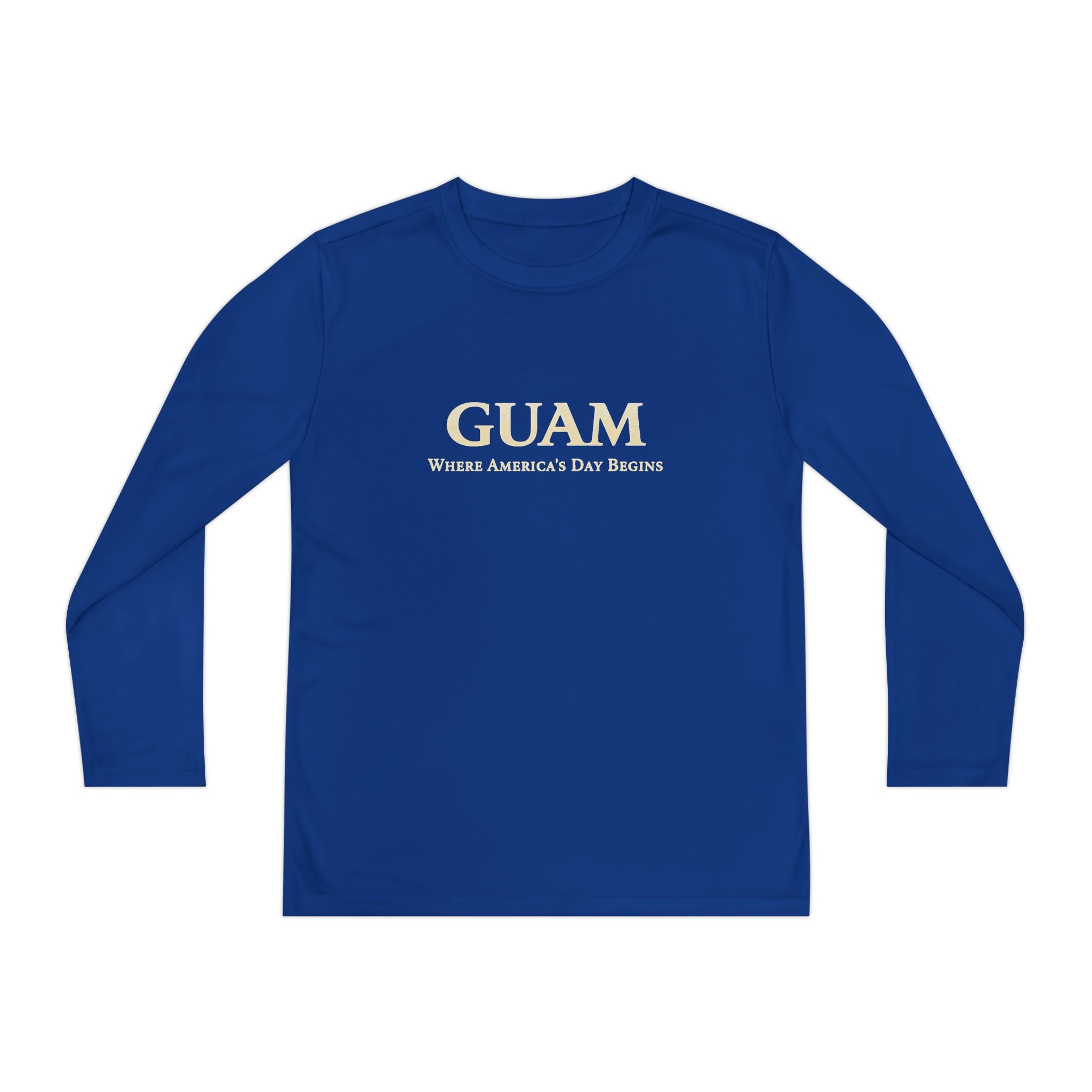 Guam 671 Long Sleeve Youth Tee "Where America's Day Begins"