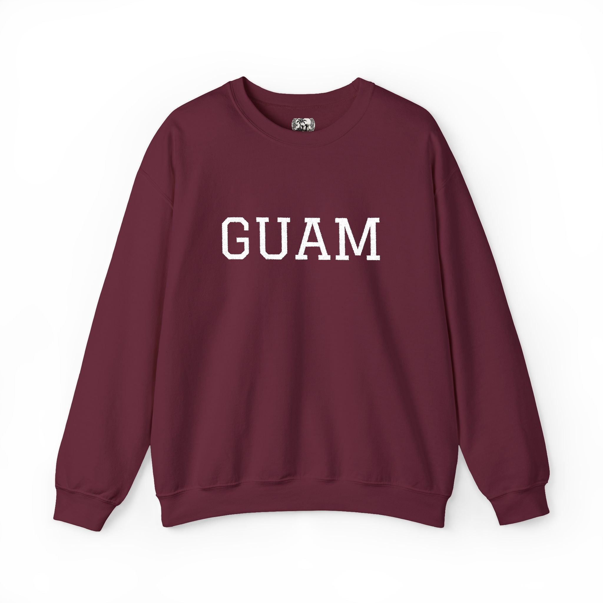 Guam EmbroideredCrewneck Sweatshirt | Personalized Text