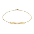 Engravable Curved Bar Anklet | Personalized Name or Message Ankle Bracelet