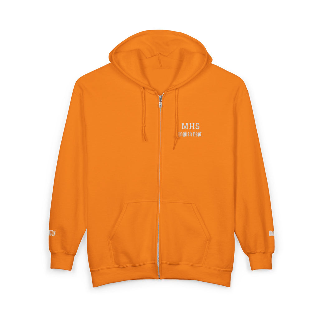 Personalized Unisex Heavy Blend™ Full Zip Hooded Sweatshirt (Add your school name, logo, subject, initials)