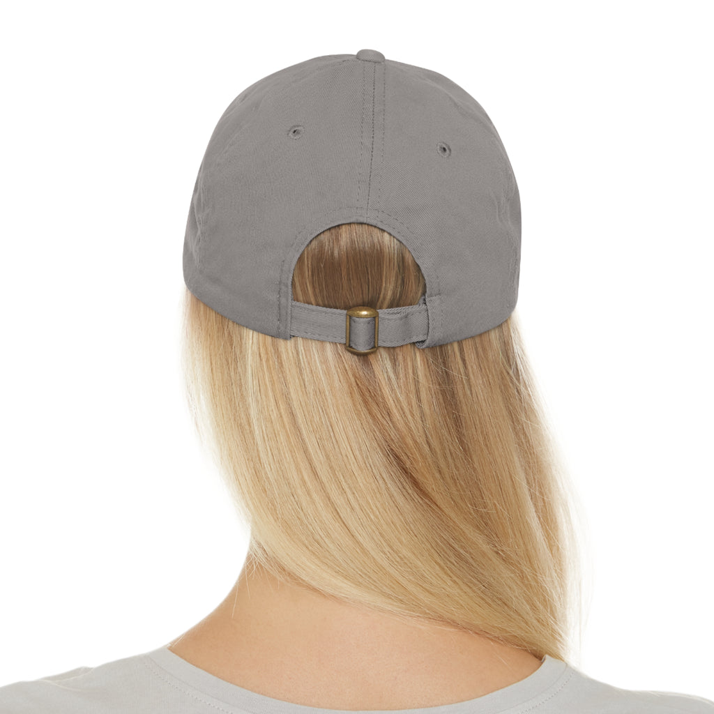 Leather Patch Dad Hat — Custom Logo Rectangular Patch Cap
