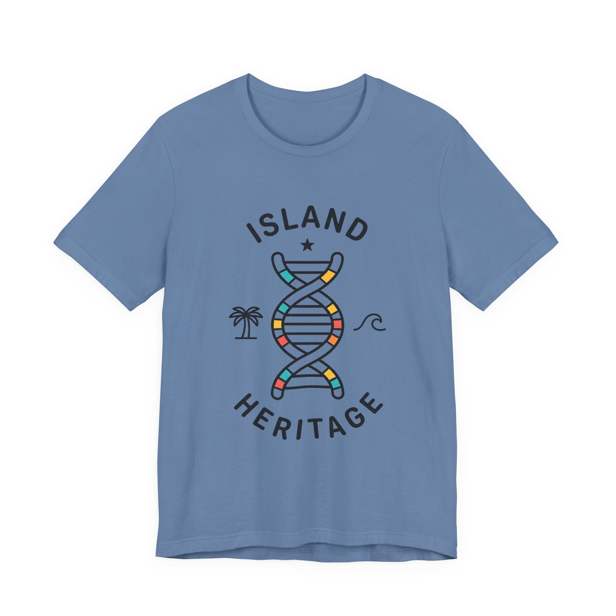 Island Heritage T-Shirt | Caribbean Pride, Retro Passport Stamp