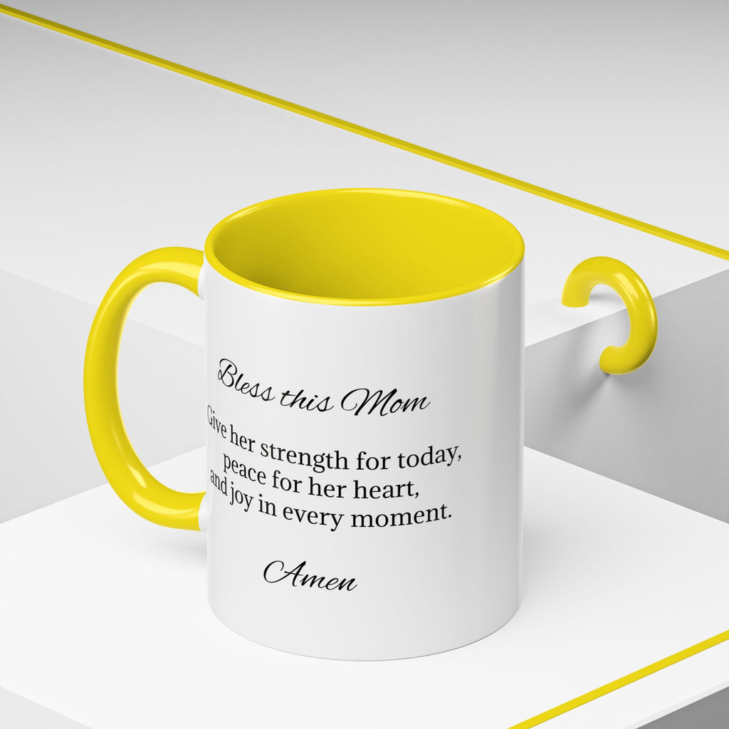 Personalized Inspirational Mom Accent Coffee Mug | Heartfelt Quote Gift (11/15 oz)