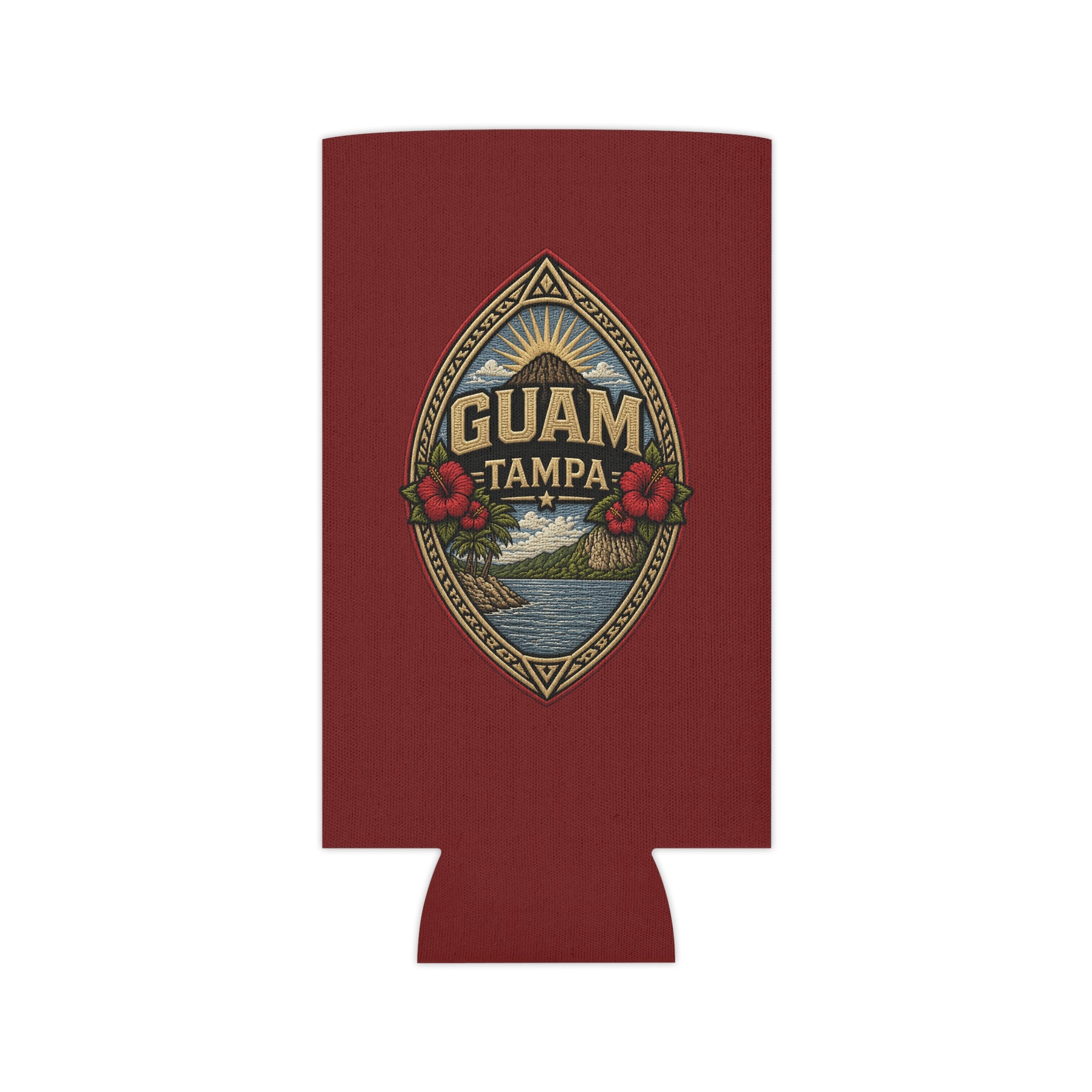 MAROON Guam Seal Tampa Can Cooler | Beer Koozie
