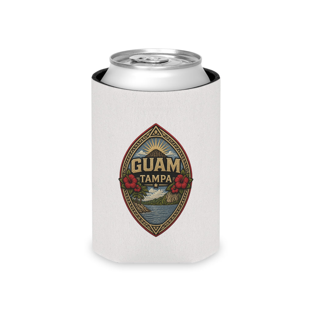 WHITE Guam Seal Tampa Can Cooler/Koozie